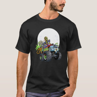 ゾンビモンスタートラック おばけハロウィン キッズ Tシャツ