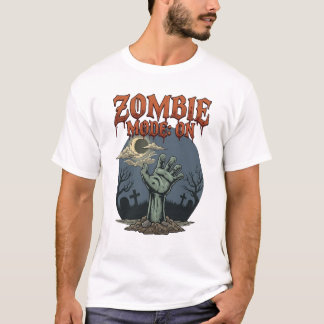 ゾンビモード ハロウィン 手 月 墓地_1 Tシャツ