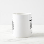 ゾンビユニコーンのテキスト コーヒーマグカップ (中央)