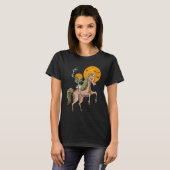 ゾンビユニコーン狩りスケルトンハロウィンハンターG Tシャツ (正面フル)