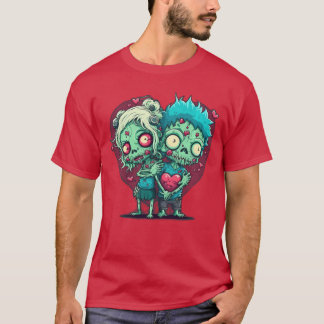 ゾンビラブバレンタインホラーモンスターハロウィン到着 Tシャツ