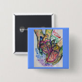 ゾンビラブペンダントカスタムのピンまたはボタン 缶バッジ (正面&裏面)