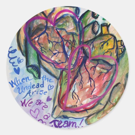 ゾンビラブ詩カスタムラベルシール ラウンドシール (正面)