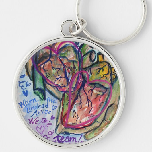 ゾンビラブ詩ペンダントチャームキーホルダー キーホルダー (正面)