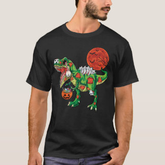 ゾンビレックス恐竜スケルトンハロウィン子供用コスチューム Tシャツ