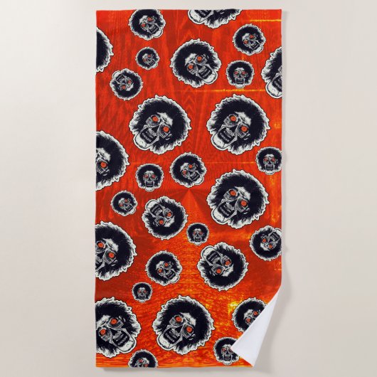 ゾンビレッドアイズB ビーチタオル (正面)