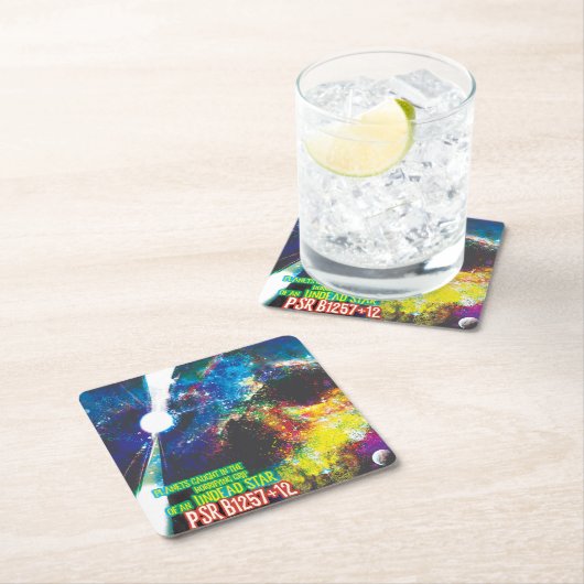 ゾンビワールドハロウィーン銀河系の恐怖 スクエアペーパーコースター (インサイチュ)