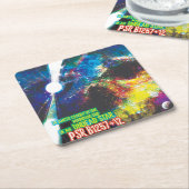 ゾンビワールドハロウィーン銀河系の恐怖 スクエアペーパーコースター (アングル)