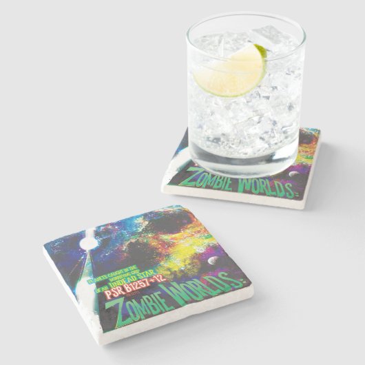 ゾンビワールドハロウィーン銀河系の恐怖 ストーンコースター (横)