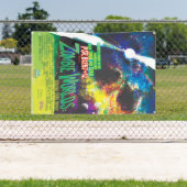 ゾンビワールドハロウィーン銀河系の恐怖 横断幕 (インサイチュ)