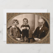 ゾンビヴァンパイアファミリーハローウィンパーティ 招待状 (正面)