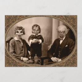 ゾンビヴァンパイアファミリーハローウィンパーティ 招待状