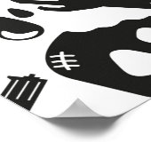 ゾンビヴィンテージシームレスパターン背景テーマ ポスター (角)