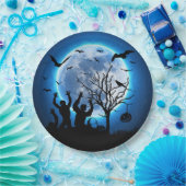 ゾンビースフルムーンカスタム紙プレート9" ペーパープレート (パーティー)