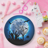 ゾンビースフルムーンカスタム紙プレート9" ペーパープレート (パーティー)