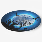 ゾンビースフルムーンカスタム紙プレート9" ペーパープレート (アングル)