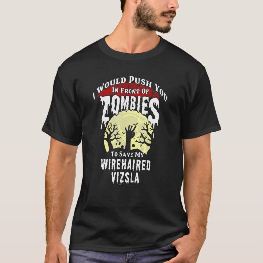 ゾンビースワイヤーフレイビズスラハロウィ不気味ン Tシャツ (正面)