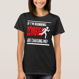ゾンビーチェイス私ホラーおたくギークグラフィック Tシャツ
