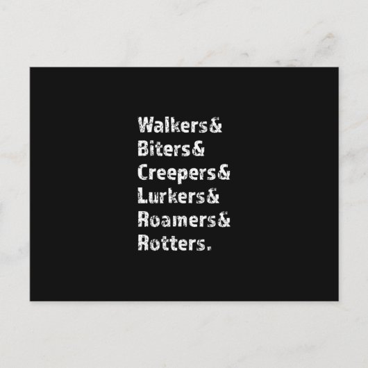 ゾンビーニックネーム ポストカード (正面)