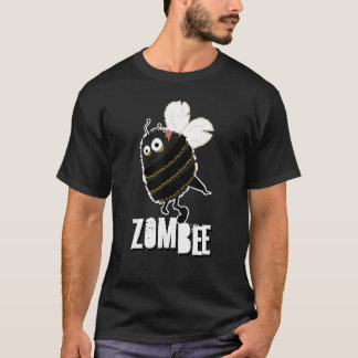 ゾンビービーゾンビーハロウィンミツバチ黄色いホラー Tシャツ