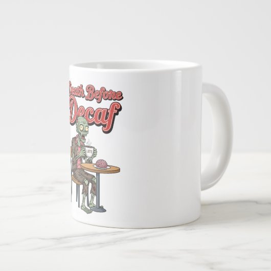 ゾンビ不気味コーヒーラバーハロウィーン ジャンボコーヒーマグカップ (正面右)