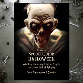ゾンビ不気味ハロウィーンの挨拶 シーズンカード