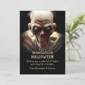 ゾンビ不気味ハロウィーンの挨拶 シーズンカード (スタンド正面)