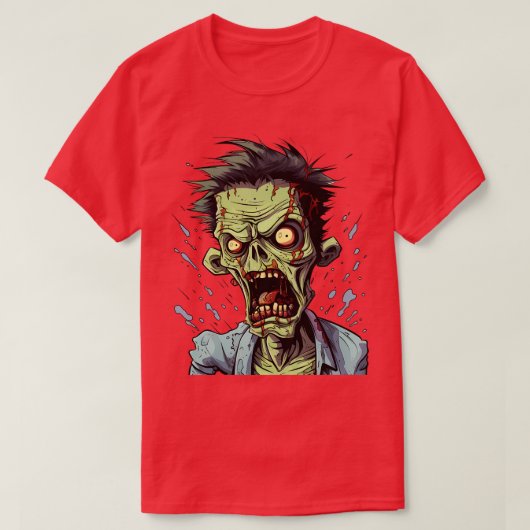 ゾンビ不気味ハロウィーンホラーゴシックゾンビ2 Tシャツ (デザイン正面)