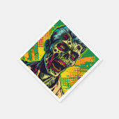 ゾンビ不気味ハローウィンパーティ スタンダードカクテルナプキン (角)