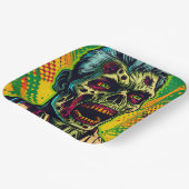 ゾンビ不気味ハローウィンパーティ ペーパープレート (傾斜あり)