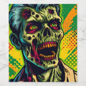 ゾンビ不気味ハローウィンパーティ ワインラベル (シングルラベル)