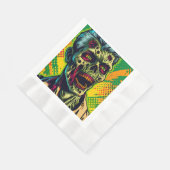 ゾンビ不気味ハローウィンパーティ 縁ありランチョンナプキン (角)