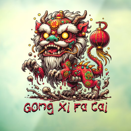 ゾンビ中国のニューイヤーライオン ウィンドウサイン (シート3)