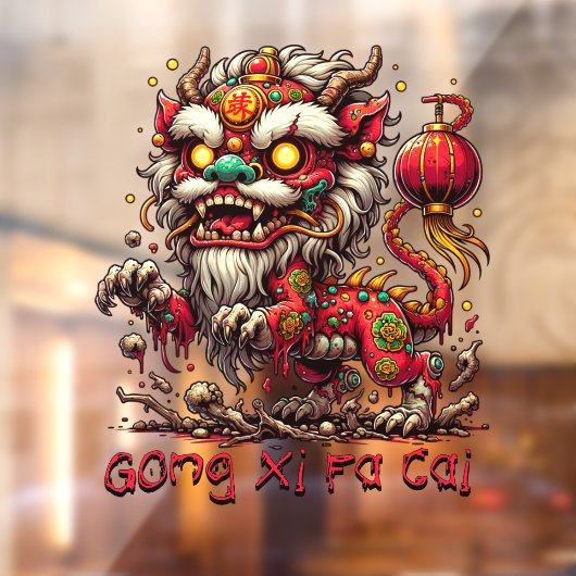 ゾンビ中国のニューイヤーライオン ウィンドウサイン (シート2)