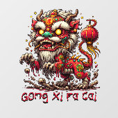 ゾンビ中国のニューイヤーライオン ウィンドウサイン (シート)