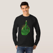 ゾンビ中指勇敢な人 Tシャツ (正面フル)