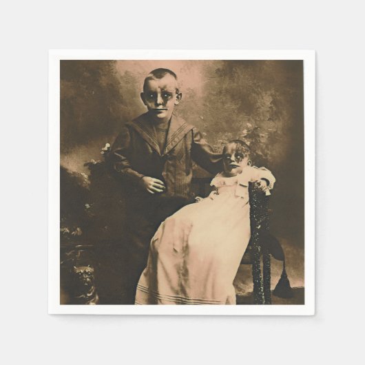 ゾンビ兄弟姉妹 スタンダードカクテルナプキン (正面)