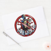 ゾンビ再殺傷数ステッカー ラウンドシール (封筒)