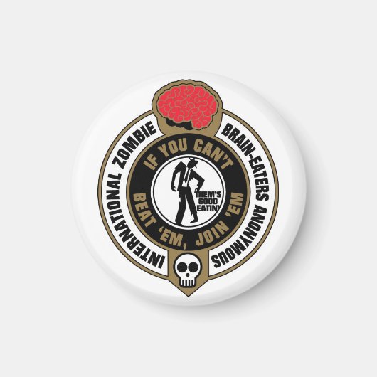 ゾンビ国際的ブレインイーター匿名 マグネット (正面)