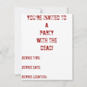 ゾンビ地帯 招待状 (裏面)