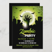 ゾンビ墓地グリーンハロウィーン 招待状 (正面/裏面)
