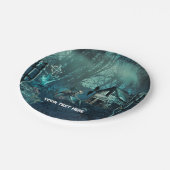 ゾンビ墓地バースデーパーティーまたはハロウィーン ペーパープレート (アングル)