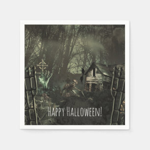ゾンビ墓場の誕生日またはハロウィンパーティー スタンダードカクテルナプキン