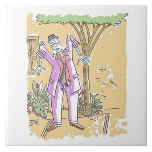 ゾンビ大きいタイル タイル (正面)