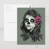 ゾンビ女性カスタムカラー葉書 ポストカード (正面/裏面)