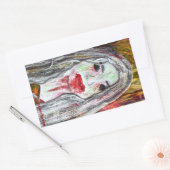 ゾンビ女性ステッカー 長方形シール (封筒)