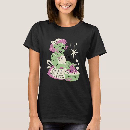 ゾンビ女性ママきれいなハロウィーン Tシャツ (正面)