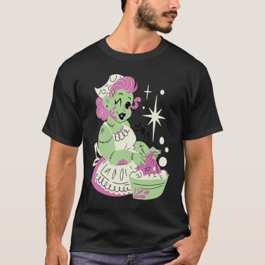 ゾンビ女性母清掃ハロウィン Tシャツ (正面)