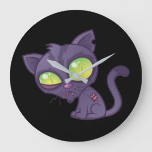 ゾンビ子猫 ラージ壁時計