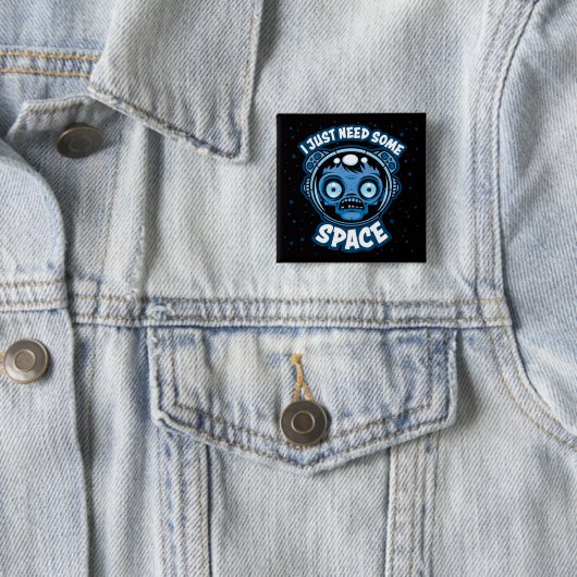 ゾンビ宇宙飛行士は何らかの宇宙を必要とする 缶バッジ (インサイチュ)